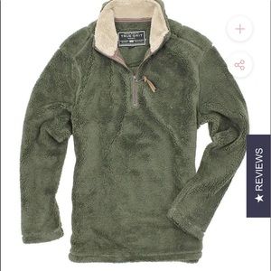 true grit pebble pile pullover vintage olive